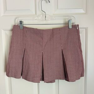 Urban Outfitters Red and White Mini Skirt